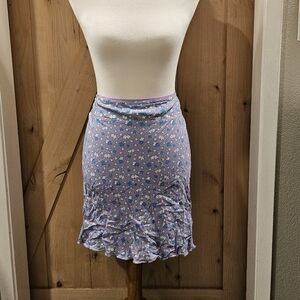 Purple floral Free People skirt size 2